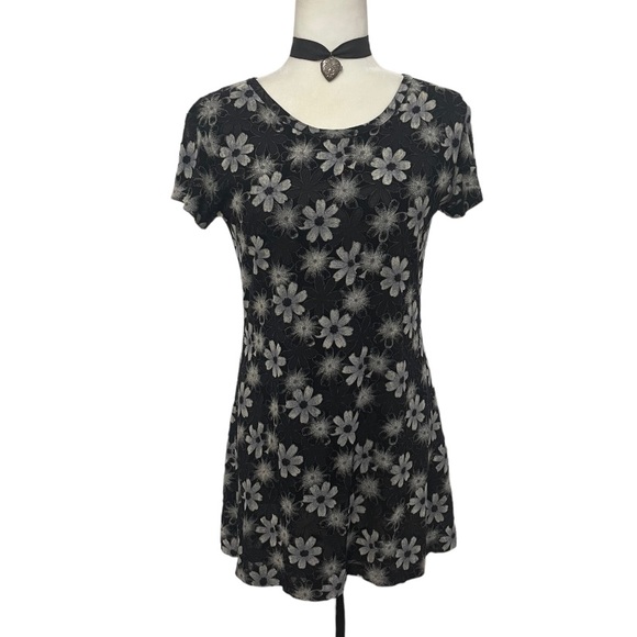 90s Burnout Daisy Print Mini Dress - Picture 7 of 7